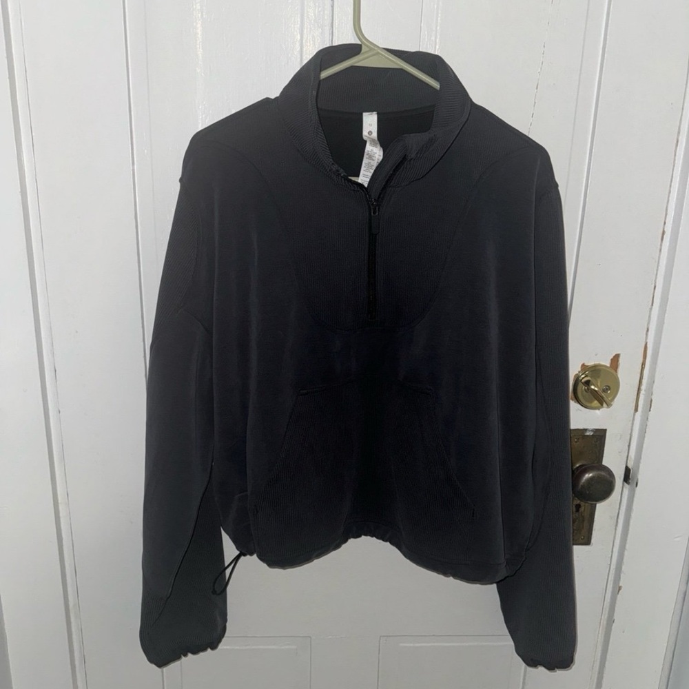 Lululemon Brushed Softstreme Ribbed Half Zip size 10 - Picture 3 of 6